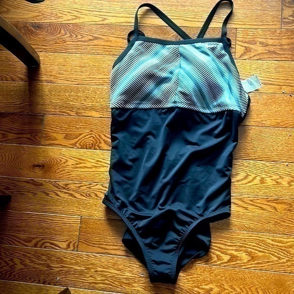 Nike size large, black and white bathing suit one piece